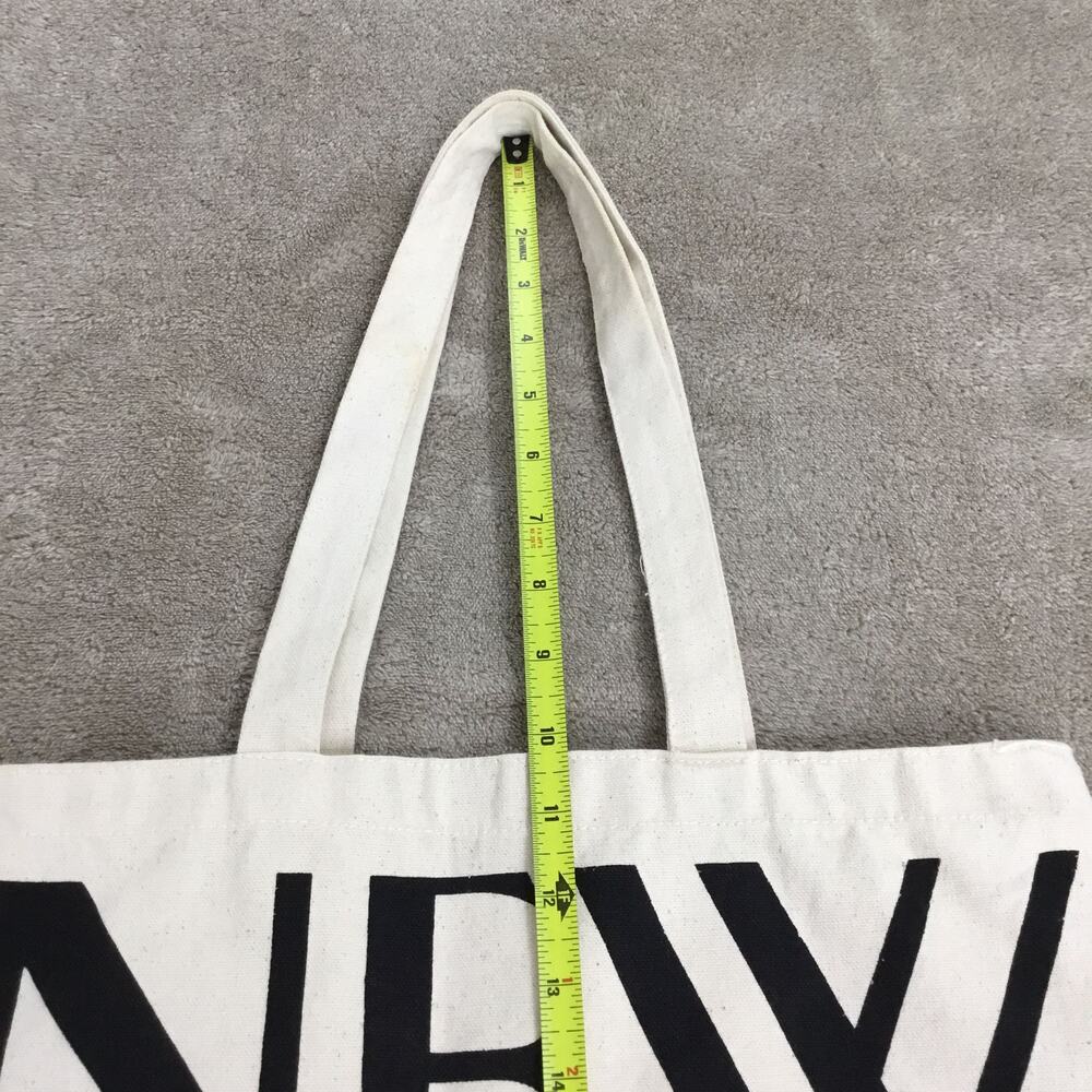 THE NEW YORKER Magazine Bag Classic Cotton Canvas Tote Handle Shoulder Natural - Picture 5 of 5